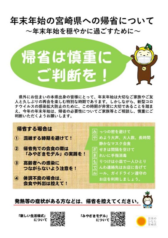 年末年始の宮崎県への帰省についてのサムネイル